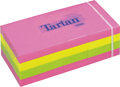 Tartan™ Haftnotizen/5138N, neon, 38x51mm, Inh. 12