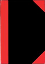 Chinakladde A4 96BL kariert schwarz/rot STYLEX 29114 rote Ecken