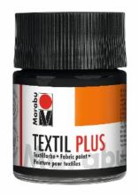 Textilfarbe Plus schwarz MARABU 1715 05 073 50ml