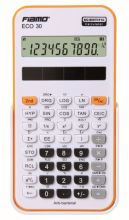 Taschenrechner 10-stellig weiß/orange FIAMO FI-Eco30OR antibakt. 81x154x16mm