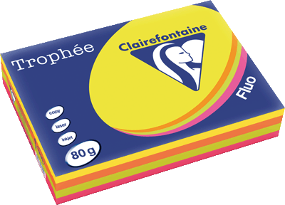 Clairefontaine Tropheé Papier/4100C 80g Inhalt 5x 20 Blatt