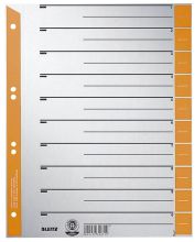 Trennblatt A4 grau/orange LEITZ 1652-00-45 100ST ungeöst