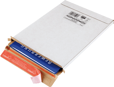 ColomPac® Versandtasche aus Wellpappe, weiß/CP06555 250 x 353 x 20 mm Inh.20