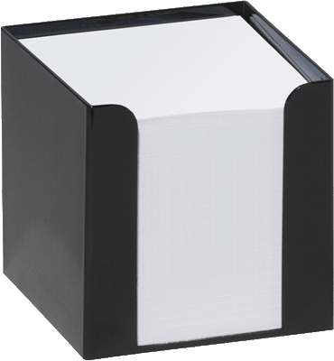 folia Kunststoffzettelbox/9910-A, schwarz, 95x95x95mm