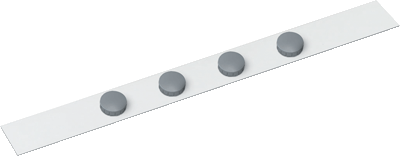 MAUL Magnetleiste standard/6207202 weiß 100cm Inhalt 4 Magnete