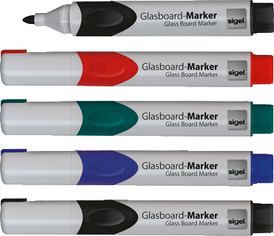 sigel Glasboard-Marker GL711 sort. VE5