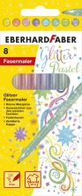 Fasermaler 8ST Glitter Pastell sortiert EBERHARD FABER 551009