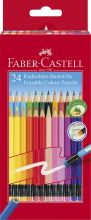 Farbstifte 24ST m.Radierer sortiert FABER CASTELL 116625 Classic Colours