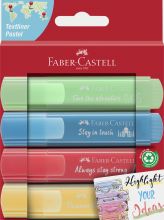 Textmarker 4ST pastell FABER CASTELL 254625 Promotion