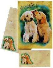 Briefpapiermappe Kinder 10/10 farb. DFW 180350 Hundewelpen