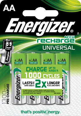 Energizer® Akkus Universal/ 635672, 1300mAh Mignon AA HR6 Inh. 4