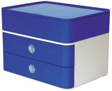 Schubladenbox 2 Laden+Box weiß/blau HAN 1100-14 Allison