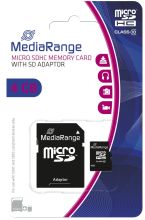Speicherkarte MicroSDHC 4GB MEDIARANGE MR956 Class10