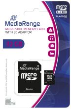 Speicherkarte MicroSDHC 32GB MEDIARANGE MR959 Class10