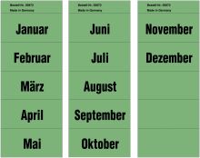 Inhaltsschild Monat 8x12 Monate grün NEUTRAL 5872