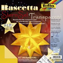 Bastelset Bascetta Stern gelb FOLIA 814/2020 20x20cm
