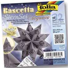 Bastelset Bascetta Stern Pearls anthraz. FOLIA 215/1010 9,5x9,5cm
