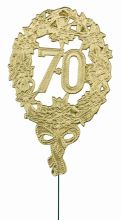 Jubiläumszahl 70 gold DEKORATIV 1225-70 8x12cm