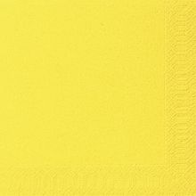 Serviette Zelltuch gelb 20 Stück DUNI 104058/ 3lagig. 24 cm