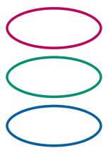 Buchschild oval rot/grün/blau Rand HERMA 5782 blanko 18 Stück permanent