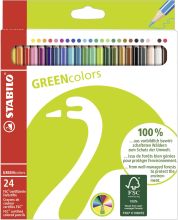Holzfarbstift GREENcolors Etui 24 Stück STABILO 6019/2-24 Kartonetui