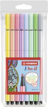 Faserschreiber Pen 68 pastell STABILO® 68/8-01 8er-Et