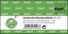 Garderobenblock 1-500 SIGEL GN500