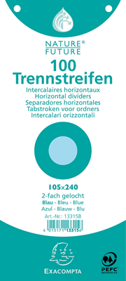 EXCACOMPTA Trennstreifen Premium/13315B, blau, Inh. 100