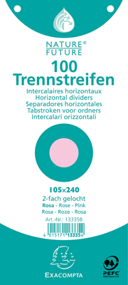 EXCACOMPTA Trennstreifen Premium/13335B, rosa, Inh. 100