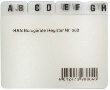 Leitregister A8 quer A-Z grau HAN 988 12tlg
