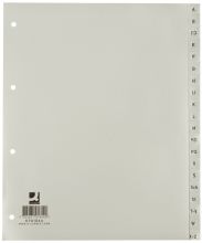 Register Plastik A4 A-Z 20tlg. grau Q-CONNECT KF01844 überbreit