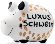 Spardose Schwein klein Gold-Edition KCG 101667 Luxusschwein