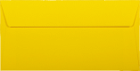Briefumschlag DL 110 x 220 mm, 120 g/qm Farbe: gelb (sonne),ohne Fenster, Haftklebung mit Abdeckstreifen Inh. 20