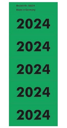 Inhaltsschildchen 2024 grün Z-Products 06224 100St