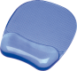 Fellowes® Maus Pad mit Handgelenkauflage Transparentes Gel/91141 blau