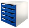 Schubladenbox 5 Laden blau LEITZ 5280-00-35