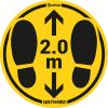 Bodenaufkleber DM 35cm gelb-schwarz 2,0m 2 St. für glatte Böden TARIFOLD T197857