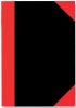 Chinakladde A5 96BL kariert schwarz/rot STYLEX 29115 rote Ecken