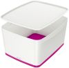 Ablagebox MyBox groß A4 weiß/pink LEITZ 5216-10-23 18 Liter