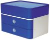 Schubladenbox 2 Laden+Box weiß/blau HAN 1100-14 Allison