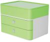 Schubladenbox 2 Laden+Box weiß/grün HAN 1100-80 Allison