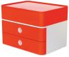 Schubladenbox 2 Laden+Box weiß/rot HAN 1100-17 Allison