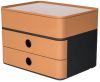 Schubladenbox 2 Laden+Box grau/caramel HAN 1100-83 Allison