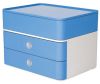 Schubladenbox 2 Laden+Box weiß/hellblau HAN 1100-84 Allison
