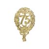 Jubiläumszahl 75 gold DEKORATIV 1225-75 8x12cm