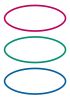Buchschild oval rot/grün/blau Rand HERMA 5782 blanko 18 Stück permanent