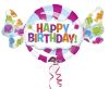Folienballon Bonbon Happy Birthday 3161701 101x60cm