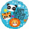 Folienballon Löwe Tiger Panda 4122201 Happy Birthday to you
